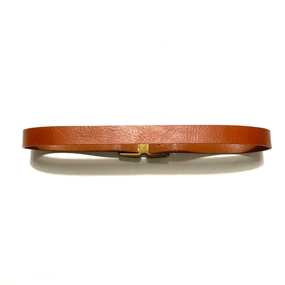 Danier Cognac Leather Belt Brass Buckle Women’s S Classic - Picture 5 of 12